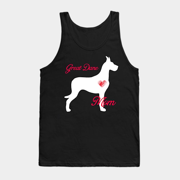 Great dane terrier mom   cute mother's day t shirt for dog lovers Tank Top by jrgenbode